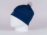 Nordski. Тренировочная шапка с помпоном Nordski Train Blue