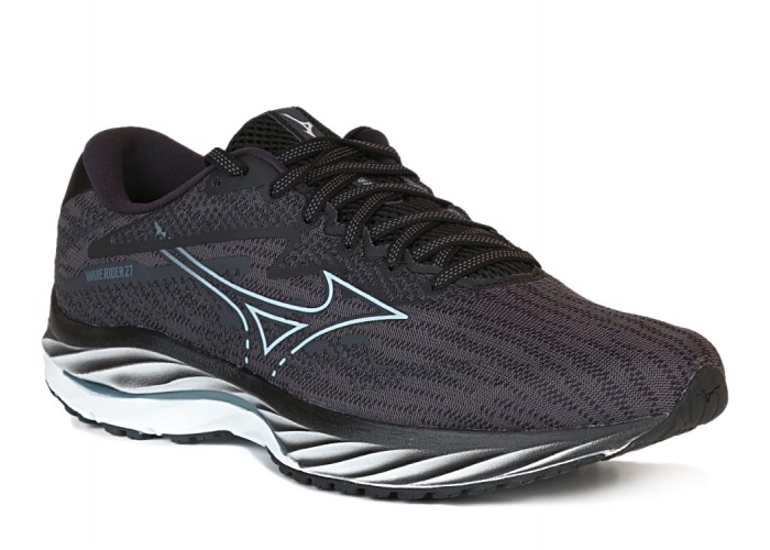 Кроссовки Mizuno. WAVE RIDER 27 Ebony/IBlue/Black, арт.J1GC230302