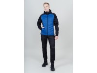 Тренировочная куртка с капюшоном Nordski Hybrid Hood Black-Blue, арт.NSM850170