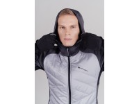 Тренировочная куртка с капюшоном Nordski Hybrid Hood Grey, арт.NSM850201