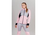 Nordski. Тренировочная куртка Nordski Hybrid Pro Candy Pink/Grey W