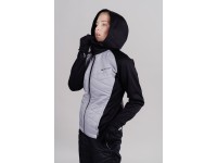 Тренировочная куртка с капюшоном Nordski Nordski Hybrid Hood Black/Grey W, арт.NSW853201