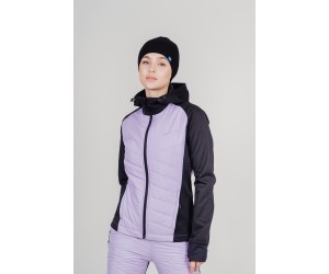 Nordski. Тренировочная куртка с капюшоном Nordski Hybrid Hood Black/Lavender W