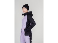 Тренировочная куртка с капюшоном Nordski Hybrid Hood Black/Lavender W, арт.NSW853827